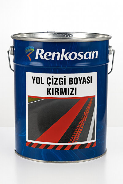 Renkosan Yol Çizgi Boyası – Kırmızı | Asfalt, Beton, Otopark ve Bordür Yüzeyleri İçin Dayanıklı Uygulama