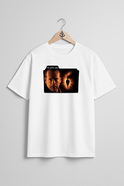 Bahriyeli Collection Oversize the Sixth Sense Chest Design Unisex T-Shirt