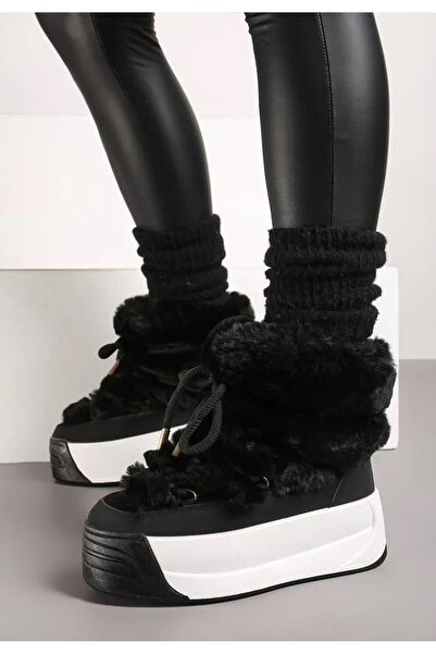 Seastar Women's Boots with Fur and Platform, Modern Design