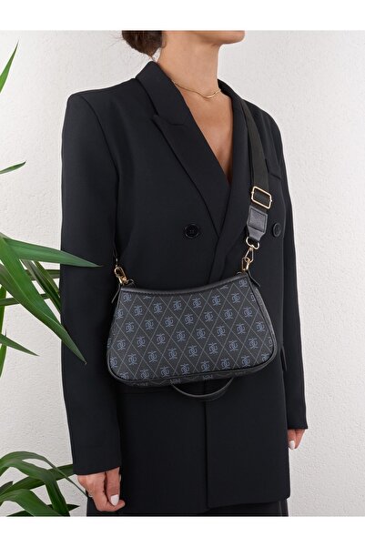 Madame Farme Monogram Baguette and Crossbody Bag Brown