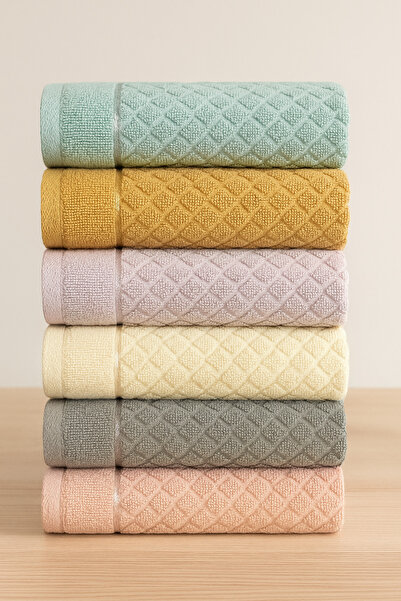 Mokita Home Σετ 6 πετσετών χεριών και προσώπου από μπαμπού 50x90 cm