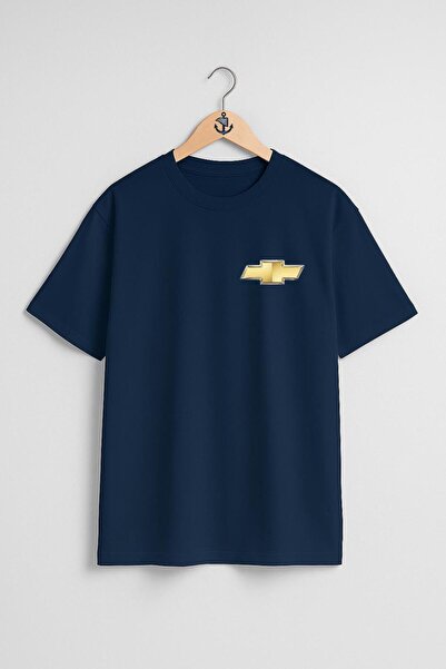 Bahriyeli Collection تي شيرت بشعار شيفروليه كبير الحجم، تصميم جيب شيفروليه تشيفي للجنسين