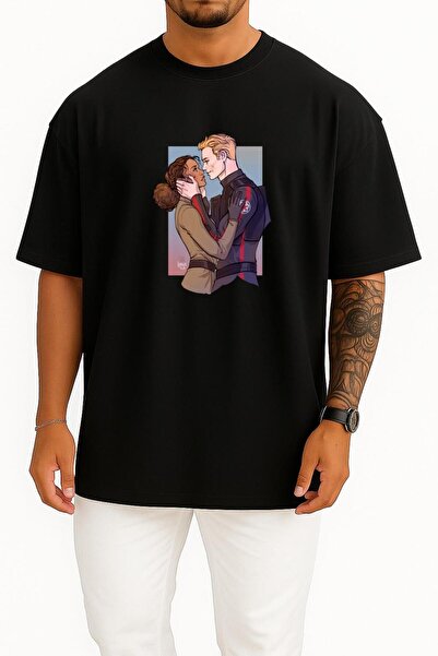 Bahriyeli Collection تي شيرت كبير الحجم من Star Wars Lost Stars بتصميم كلاودي...