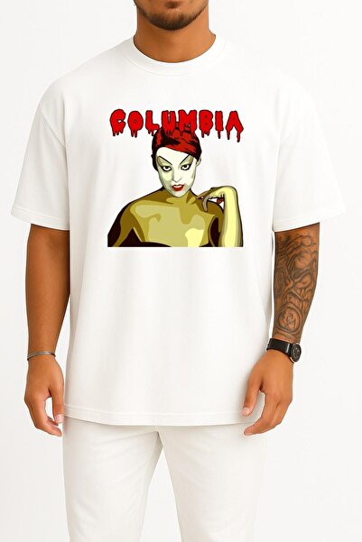 Bahriyeli Collection Огромна тениска с дизайн на гърдите на Джанет Вайс от „Р...