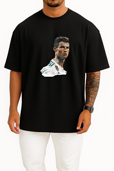 Bahriyeli Collection Μπλουζάκι Unisex με σχέδιο oversized Cristiano Ronaldo A...