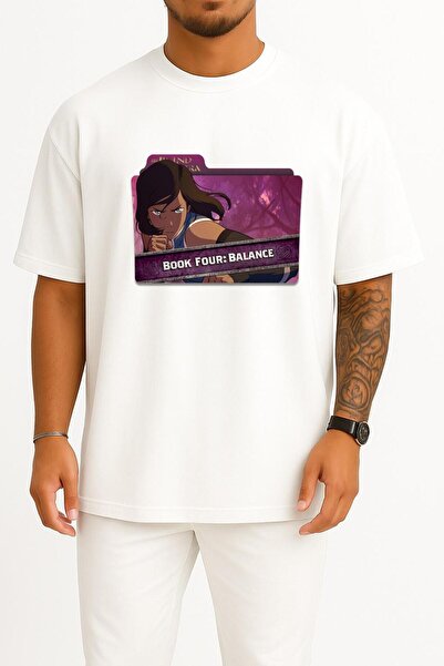 Bahriyeli Collection تي شيرت بتصميم كبير الحجم من The Legend Of Korra Folder ...