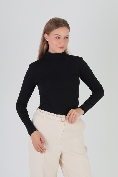 GIANT BASIC Turtleneck Long Sleeve Ultra Soft Cotton Blouse/Body/Badi