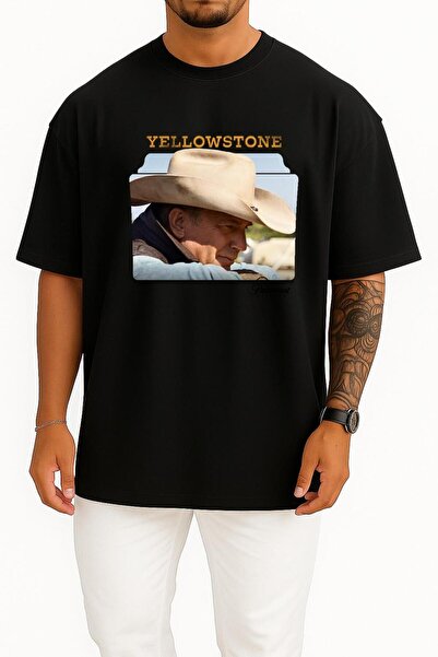 Bahriyeli Collection تي شيرت للجنسين بتصميم كبير الحجم من سلسلة يلوستون ومواس...