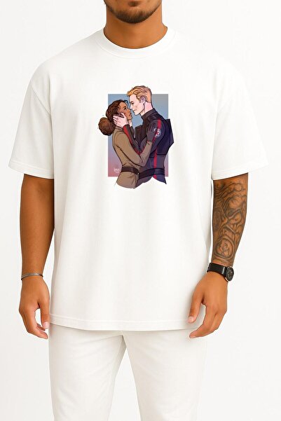 Bahriyeli Collection تي شيرت كبير الحجم من Star Wars Lost Stars بتصميم كلاودي...