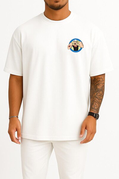 Bahriyeli Collection Oversize Temel Reis Popeye the Sailor Man Unisex T-Shirt...