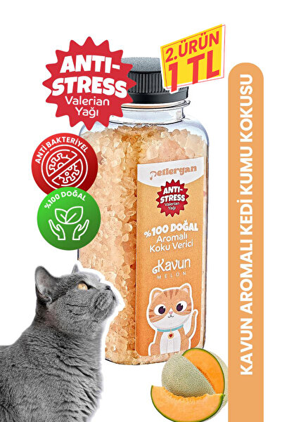 Petlergan Kedi Kumu Koku Giderici %100 Doğal Aromalı Kavun-Valerian Yağı Esan...