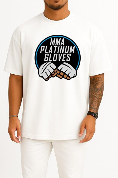 Bahriyeli Collection supradimensionat Mma Platinium Mănuși unisex cu design p...