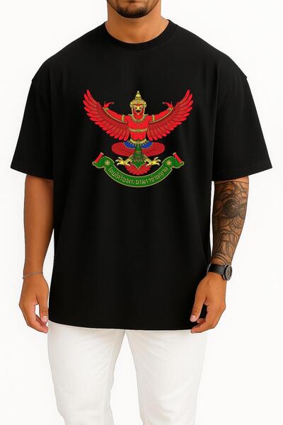 Bahriyeli Collection oversized Έμβλημα της Ταϊλάνδης Σύμβολο Γκαρούντα Σημαία...