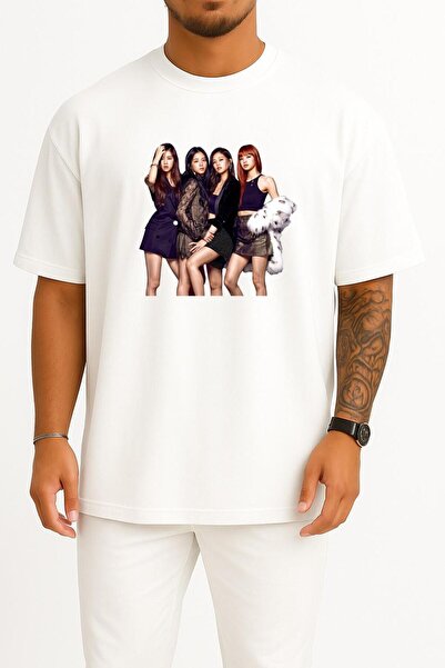 Bahriyeli Collection تي شيرت كبير الحجم من Blackpink Magazine Gq K-Pop Elle ب...