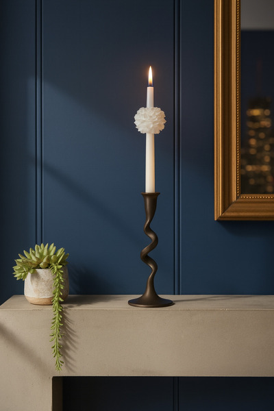 Equinox (Candle Only) 1 Candlestick Candle with Lavender Scent with Peony Flower in the Middle