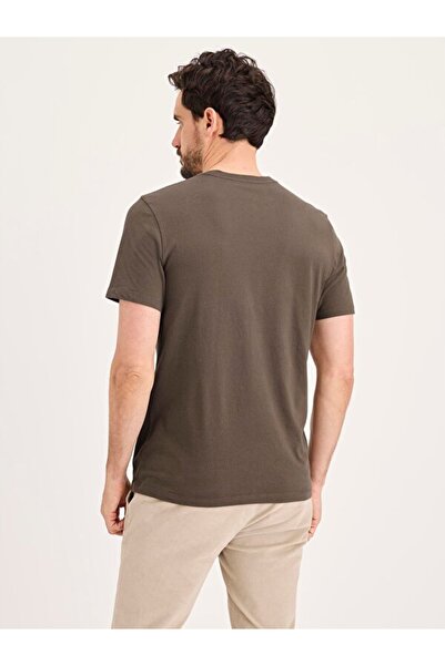 Dockers Yuvarlak Yaka Kahverengi Tişört