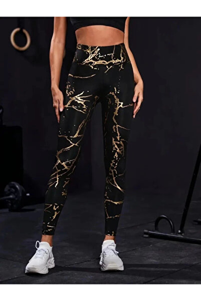 Asil Acar Home Women's High Waist Patterned Sports Leggings