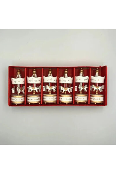 FREEDOM STOREE 6-Piece Small Carousel Gold-White