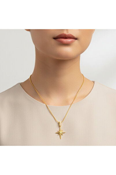 Di&Ba Co. Çelik Taşlı Mini Kuzey Yıldızı Kolye Gold