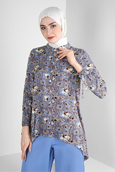 Alvina ΜΠΛΟΥΖΑ ΜΕ ΣΧΕΔΙΑΣΜΕΝΕΣ ΜΑΝΤΙΚΕΣ ΚΑΙ ΛΕΠΤΟΜΕΡΗ ΔΕΛΤΙΑ 43714