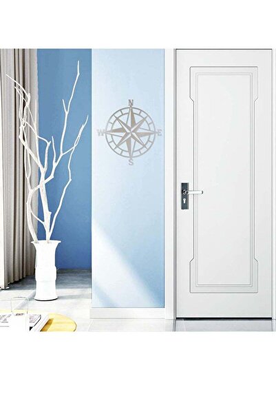 fulina 11 Inches Metal Nautical Compass Wall Decor, Bedroom Porch Garden Home Decoration, Grey Gold