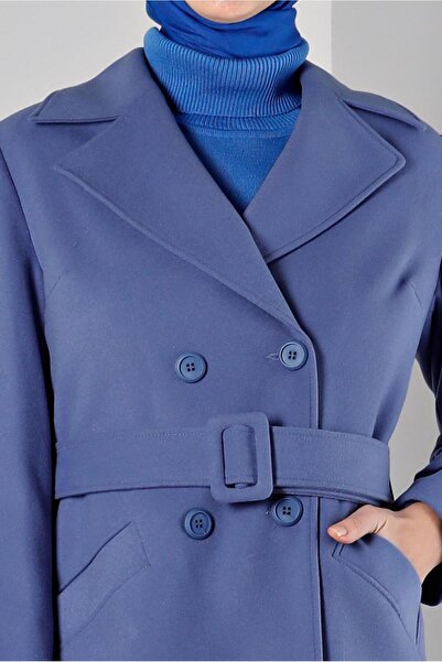 Alvina Belted Buttoned Coat 90359