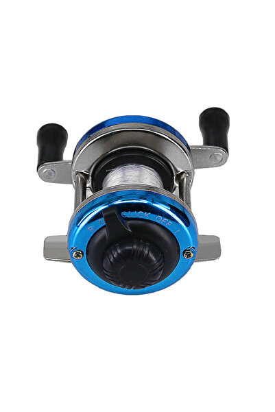 Choice AC100-Metal-Blue DEUKIO Mini Drum Fishing Wheel Portable Winter Ice Fi...