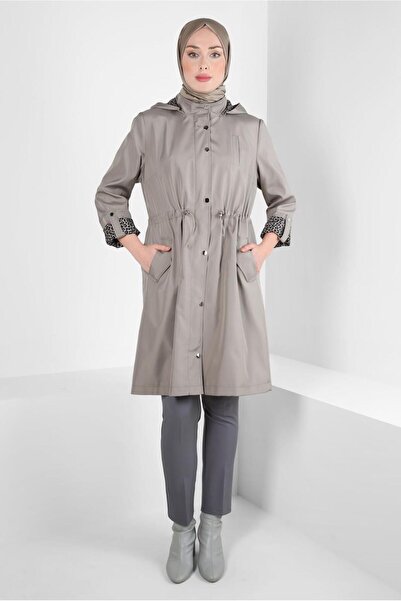 Alvina LEOPAR DESENLİ TRENÇKOT 10842