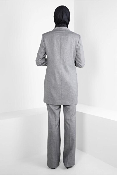 Alvina Double-breasted Collar Trousers Suit 30400