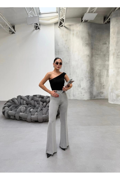 Genel Markalar 230 Gr Poly Viscose Full Lycra Ispanyol Paça Pantolon