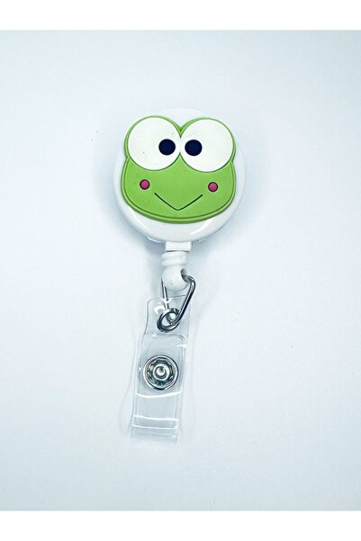 odaburada Green Frog Figured Yoyo Collar Card Holder