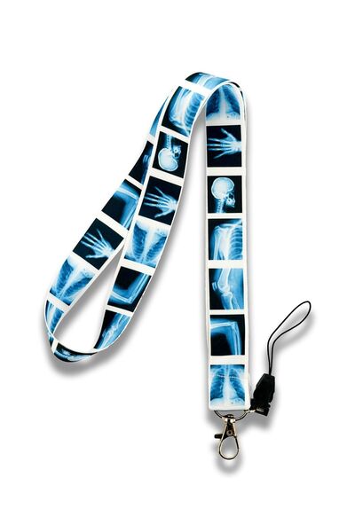 PABALAS Rontgen Radiology Pattern - حبل الرقبة وحامل شارة الهوية، حزام الهاتف