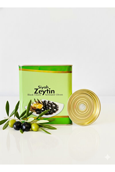 TENEKECİM 3 Kg Baskılı 4 Adet Boş Zeytin Tenekesi Siboplu Kapaklı