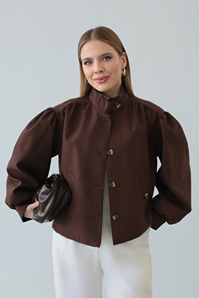 Nuuwears Minimal Trençkot Acı Kahve