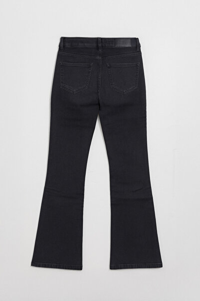 Bluewhite Women's Spanish Leg Lycra Flare Anthracite Jean Trousers