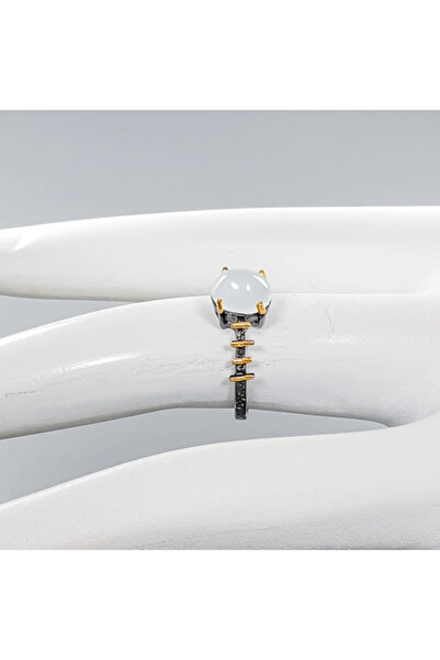 FashionBijoux Inel din argint 925 cu acvamarin