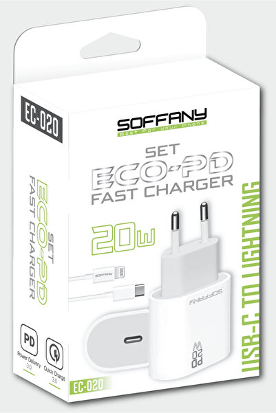 Soffany EC-020 20W ECO-PD Hızlı Şarj USB-C to Lightning