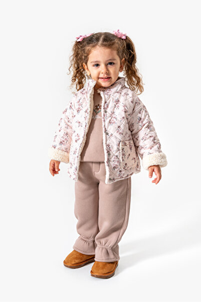 Jikko Baby Flower Patterned 3-Piece Baby Set 8170