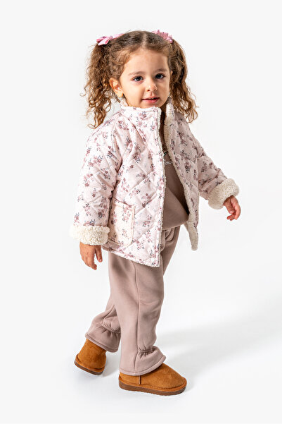 Jikko Baby Flower Patterned 3-Piece Baby Set 8170