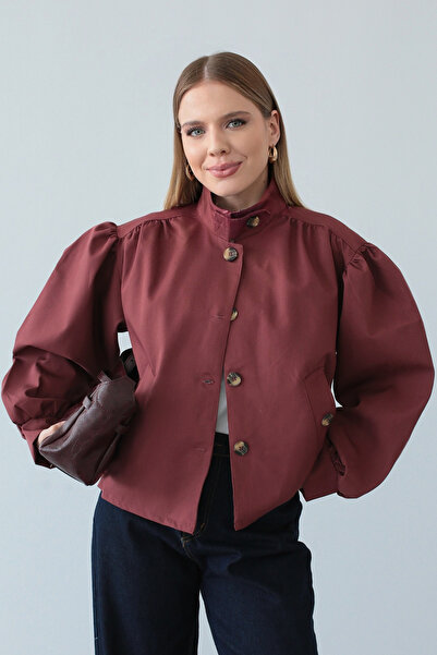 Nuuwears Model Minimal Trençkot Bordo