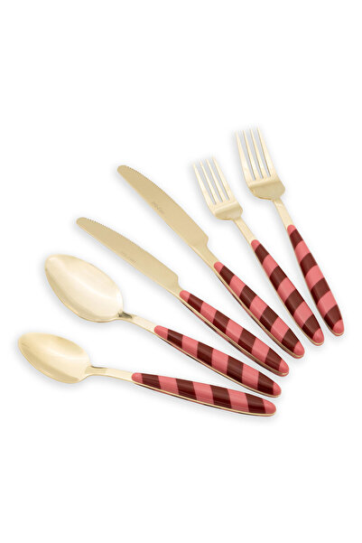 The Mia Joy Cutlery Set Pink Gold 36 Pieces