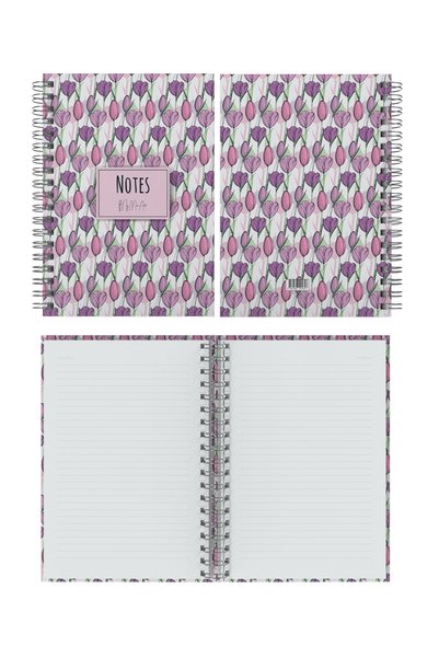 My Mia Art Tulip-Big 17X24 Ruled Notebook