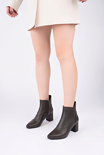 Deripabuc Hakiki Deri Kahverengi Kadın Deri Bot DP02-1925