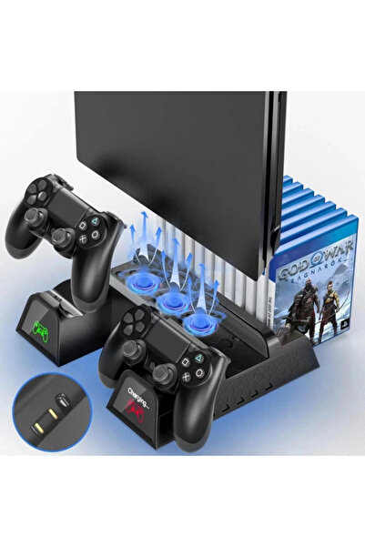 Blackbird Game Center Hepu TP4-882C PS4 3 Soğutma Fanlı Stand Şarj İstasyonu ...