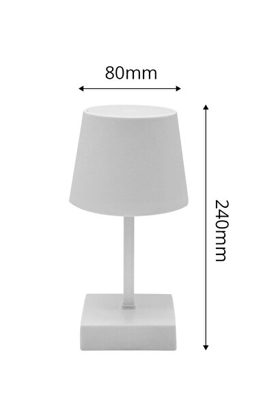 Genel Markalar BB-16 Dokunmatik Masa Lambası | Şarjlı & Ayarlanabilir Işık Seviyesi, Modern Alüminyum