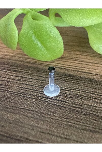 Bylin Bioplast Küçük Taşlı Labret Piercing, Tragus, Helix, Dudak Piercing-Taş...