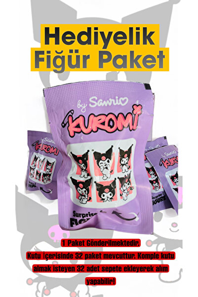 HEDİYEVİM Kuromi Hediyelik Figür Paket Kuromi Hediyelik Paket 1 ADET