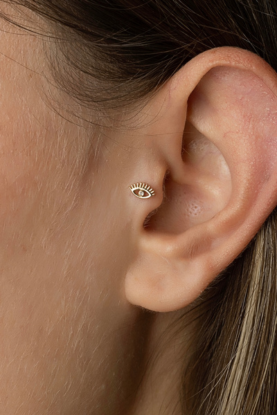 Safir Kuyumculuk Altın Göz Tragus Piercing