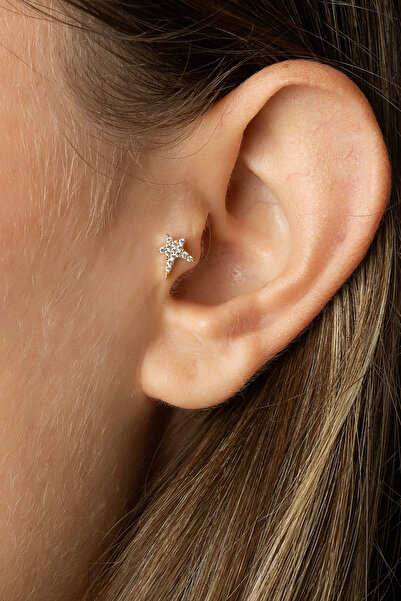 Safir Kuyumculuk Altın Yıldız Tragus Piercing