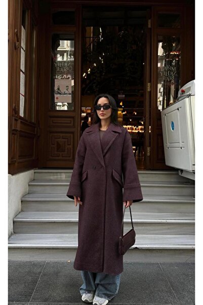 My Blog Burgunderfarbener Dinant-Mantel - 407011